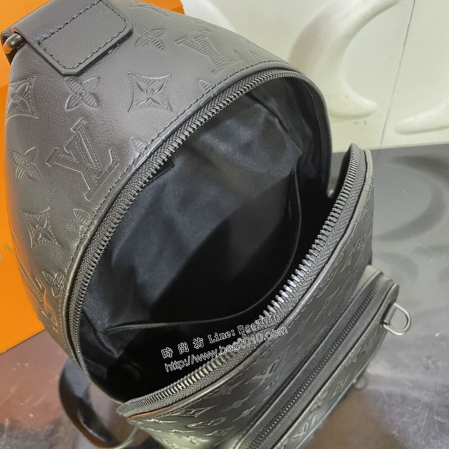 lv路易威登專櫃2022新款Racer肩包 lv頂級原單黑色壓紋男士雙肩包 M46107 ydh4803